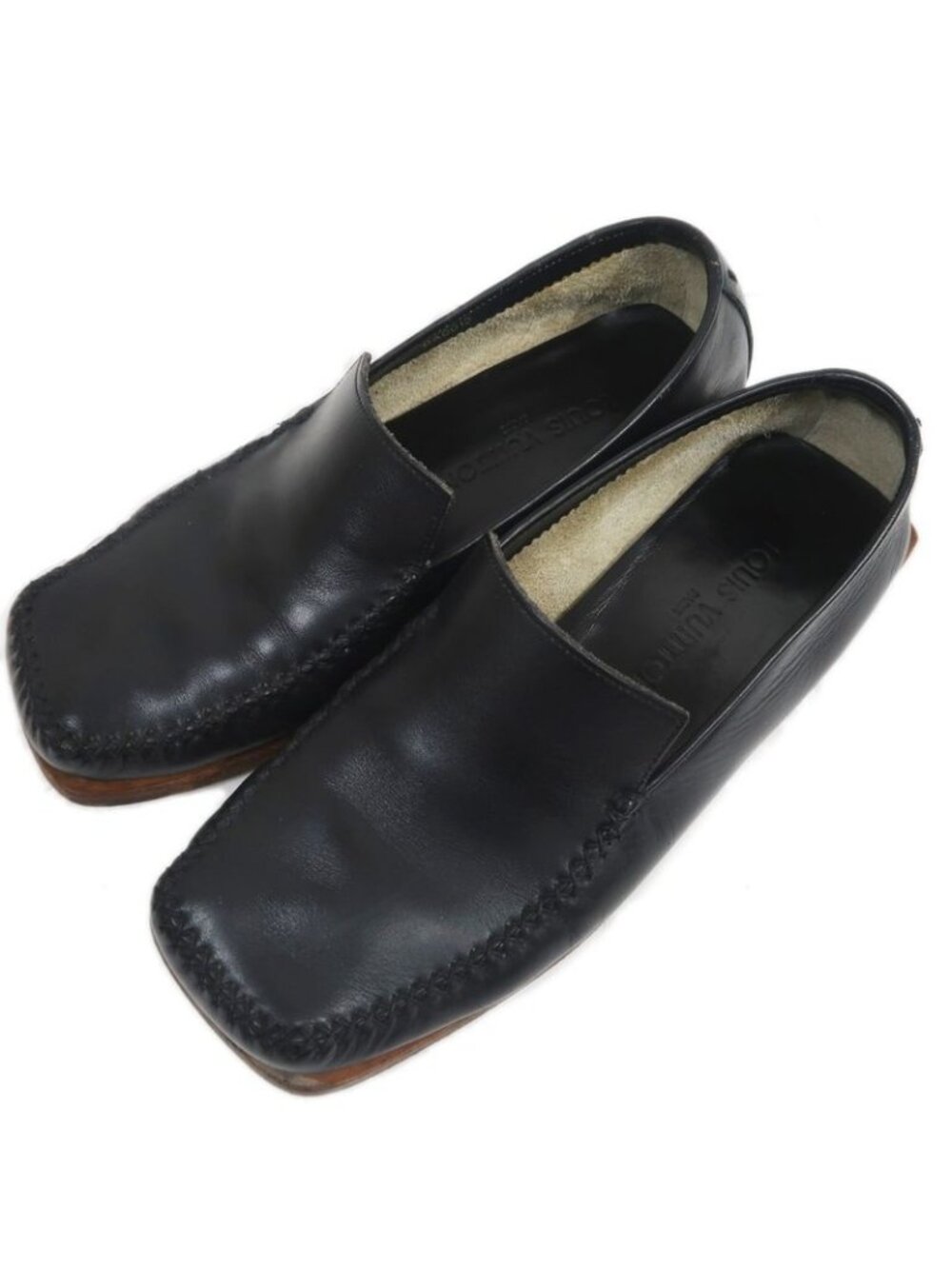Louis Vuitton Loafers Size 6 Black Leather Shoes Apparel - Picture 7 of 10
